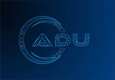 ADU düşük poli harfli logo vektör tasarımı. ADU düşük poli logo tasarımı. 