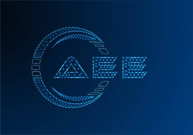 AEE düşük poli harfli logo vektör tasarımı. AEE düşük poli logo tasarımı. 