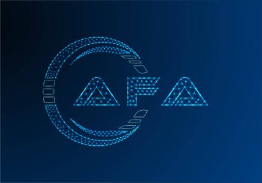 AFA düşük poli harfli logo vektör tasarımı. AFA düşük poli logo tasarımı. 