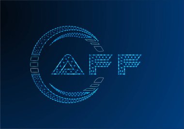 AFF düşük poli harfli logo vektör tasarımı. AFF düşük poli logo tasarımı. 