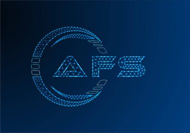 AFS düşük poli harfli logo vektör tasarımı. AFS düşük poli logo tasarımı. 