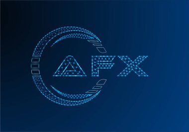 AFX düşük poli harfli logo vektör tasarımı. AFX düşük poli logo tasarımı. 