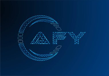 AFY düşük poli harfli logo vektör tasarımı. AFY düşük poli logo tasarımı. 