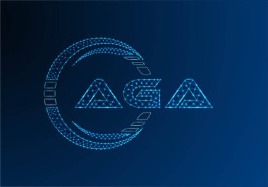 AGA düşük poli harfli logo vektör tasarımı. AGA düşük poli logo tasarımı. 