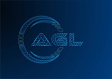 AGL düşük poli harfli logo vektör tasarımı. AGL düşük poli logo tasarımı. 