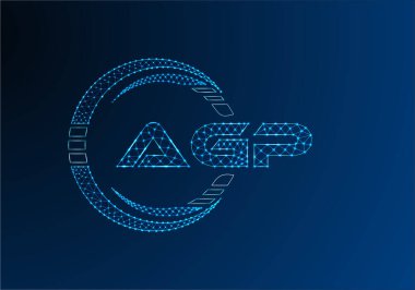AGP düşük poli harfli logo vektör tasarımı. AGP düşük poli logo tasarımı. 