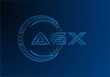 AGX düşük poli harfli logo vektör tasarımı. AGX düşük poli logo tasarımı. 