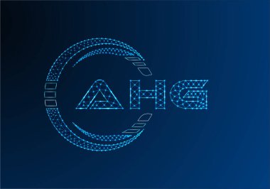 AHG düşük poli harfli logo vektör tasarımı. AHG düşük poli logo tasarımı. 