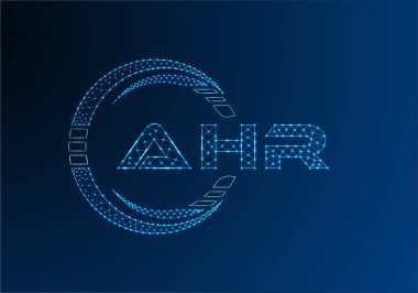 AHR düşük poli harfli logo vektör tasarımı. AHR düşük poli logo tasarımı. 