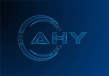 AHY düşük poli harfli logo vektör tasarımı. AHY düşük poli logo tasarımı. 