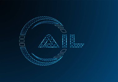 AIL düşük poli harfli logo vektör tasarımı. AIL düşük poli logo tasarımı. 