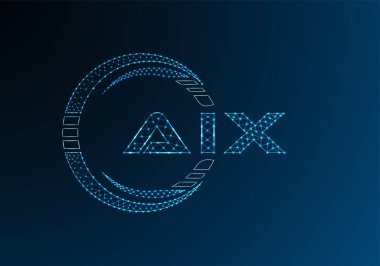 AIX düşük poli harfli logo vektör tasarımı. AIX düşük poli logo tasarımı. 