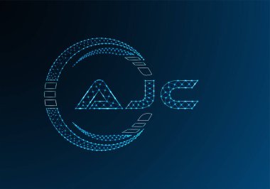AJC düşük poli harfli logo vektör tasarımı. AJC düşük poli logo tasarımı. 