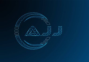 AJJ düşük poli harfli logo vektör tasarımı. AJJ düşük poli logo tasarımı. 