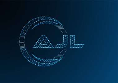 AJL düşük poli harfli logo vektör tasarımı. AJL düşük poli logo tasarımı. 