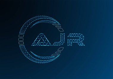 AJR düşük poli harfli logo vektör tasarımı. AJR düşük poli logo tasarımı. 