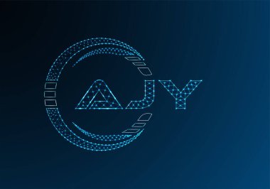 AJY düşük poli harfli logo vektör tasarımı. AJY düşük poli logo tasarımı. 