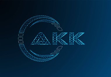Namı diğer düşük poli harfli logo vektör tasarımı. AKK alt poli logo tasarımı. 