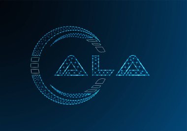 ALA düşük poli harfli logo vektör tasarımı. ALA düşük poli logo tasarımı. 