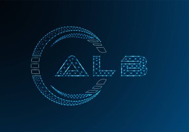ALB düşük poli harfli logo vektör tasarımı. ALB düşük poli logo tasarımı. 