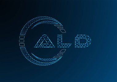 ALD düşük poli harfli logo vektör tasarımı. ALD düşük poli logo tasarımı. 