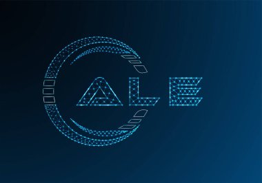 ALE düşük poli harfli logo vektör tasarımı. ALE düşük poli logo tasarımı. 
