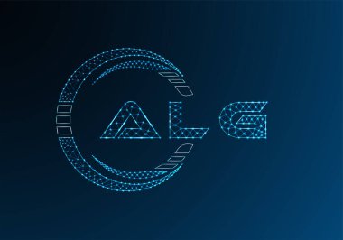 ALG düşük poli harfli logo vektör tasarımı. ALG düşük poli logo tasarımı. 