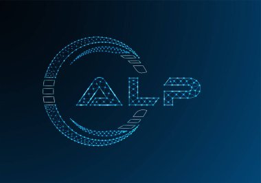 ALP düşük poli harfli logo vektör tasarımı. ALP düşük poli logo tasarımı. 