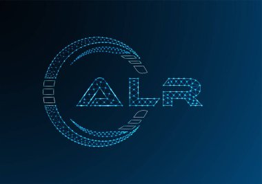ALR düşük poli harfli logo vektör tasarımı. ALR düşük poli logo tasarımı. 