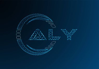 ALY düşük poli harfli logo vektör tasarımı. ALY düşük poli logo tasarımı. 