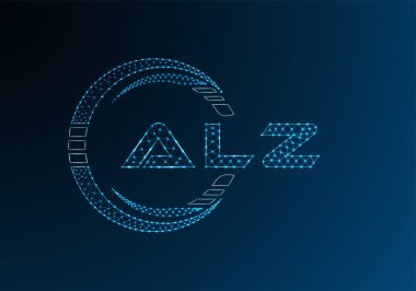 ALZ düşük poli harfli logo vektör tasarımı. ALZ düşük poli logo tasarımı. 