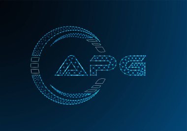 APG düşük poli harfli logo vektör tasarımı. APG düşük poli logo tasarımı. 