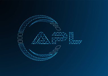 APL düşük poli harfli logo vektör tasarımı. APL düşük poli logo tasarımı. 