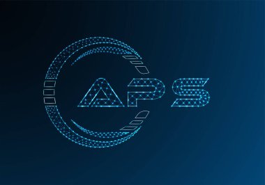 APS düşük poli harfli logo vektör tasarımı. APS düşük poli logo tasarımı. 