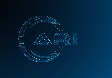ARI düşük poli harfli logo vektör tasarımı. ARI düşük poli logo tasarımı. 