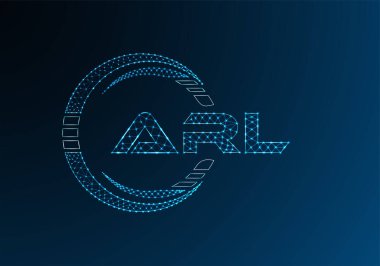 ARL düşük poli harfli logo vektör tasarımı. ARL düşük poli logo tasarımı. 
