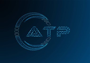 ATP düşük poli harfli logo vektör tasarımı. ATP düşük poli logo tasarımı. 