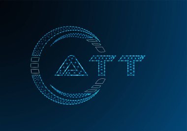ATT düşük poli harfli logo vektör tasarımı. ATT alt poli logo tasarımı. 