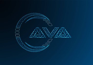 AVA düşük poli harfli logo vektör tasarımı. AVA düşük poli logo tasarımı. 