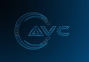 AVC düşük poli harfli logo vektör tasarımı. AVC düşük poli logo tasarımı. 
