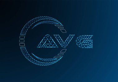 AVG düşük poli harfli logo vektör tasarımı. AVG düşük poli logo tasarımı. 