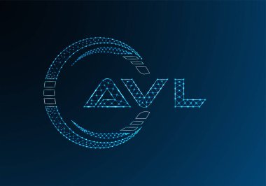 AVL düşük poli harfli logo vektör tasarımı. AVL düşük poli logo tasarımı. 