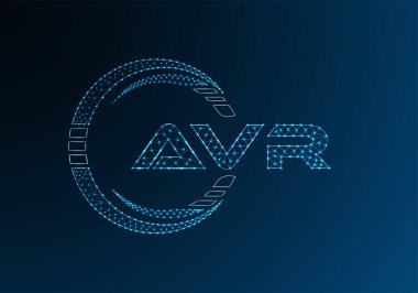 AVR düşük poli harfli logo vektör tasarımı. AVR düşük poli logo tasarımı. 