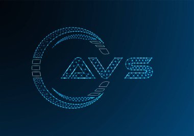 AVS düşük poli harfli logo vektör tasarımı. AVS düşük poli logo tasarımı. 