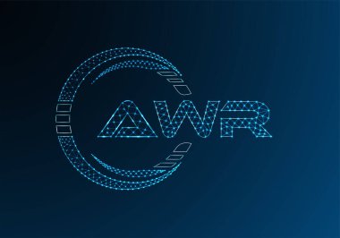 AWR düşük poli harfli logo vektör tasarımı. AWR düşük poli logo tasarımı. 