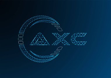 AXC düşük poli harfli logo vektör tasarımı. AXC düşük poli logo tasarımı. 