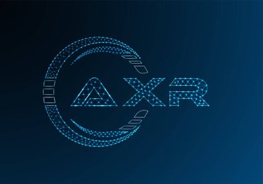 AXR düşük poli harfli logo vektör tasarımı. AXR düşük poli logo tasarımı. 