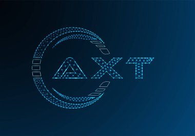 AXT düşük poli harfli logo vektör tasarımı. AXT düşük poli logo tasarımı. 