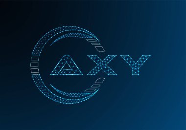 AXY düşük poli harfli logo vektör tasarımı. AXY düşük poli logo tasarımı. 
