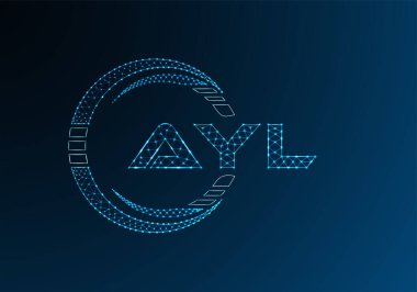 AYL düşük poli harfli logo vektör tasarımı. AYL düşük poli logo tasarımı. 